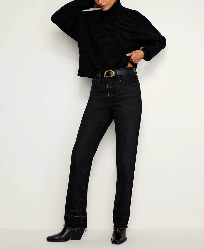 Good American Women's Classic Faux-Leather Oval Buckle Belt