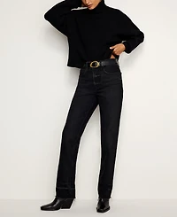 Good American Women's Classic Faux-Leather Oval Buckle Belt
