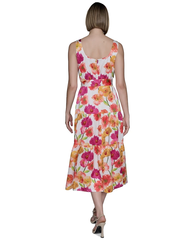 Karl Lagerfeld Paris Women's Floral-Print A-Line Dress