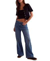 Free People Women's Stride High Rise Wide-Leg Jeans