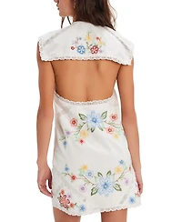 Free People Women's Willow Embroidered Cotton Mini Dress