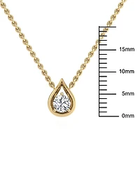 Diamond Tear-Shape 18" Pendant Necklace (1/5 ct. t.w.) in 14k White or Yellow Gold