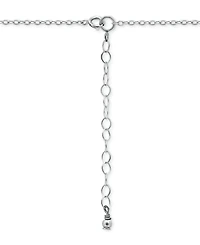 Giani Bernini Polished Cross & Cubic Zirconia Dangle Pendant Necklace, 16" + 2" extender, Exclusively at Macy's