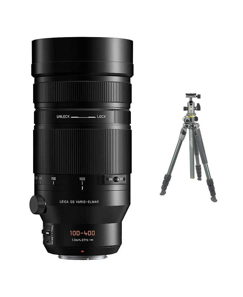 Panasonic Leica Dg Vario-Elmarit 100-400mm f/4.0-6.3 Ii Asph Lens, Bundle with Vanguard Alta Pro 2+ 263AB100 3-Section Aluminum Tripod