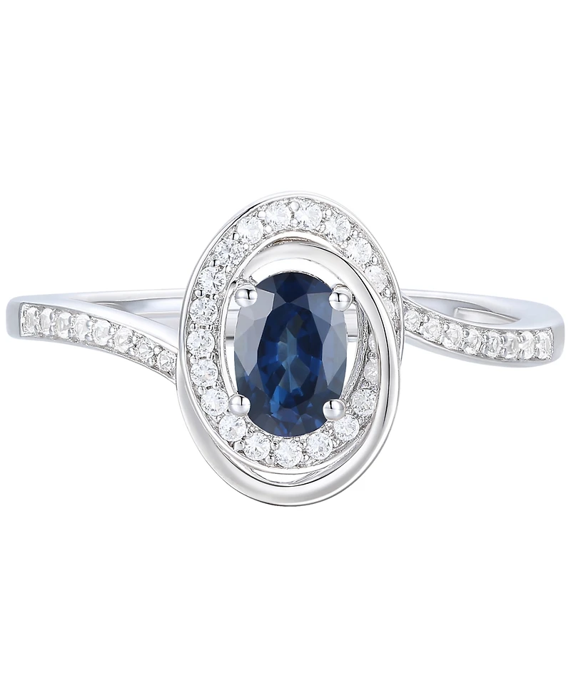 Emerald (3/8 ct. t.w.) & Diamond (1/6 Oval Swirl Ring 14k Gold (Also Ruby Sapphire)