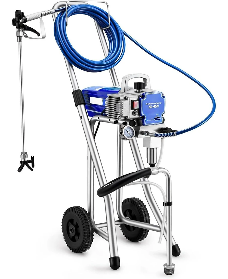 Silvel 1200W Airless Paint Sprayer, High Efficiency Paint Sprayer with Extension Rod, 3300PSI Thinning-Free for Home Exterior and Interior, Garage, De