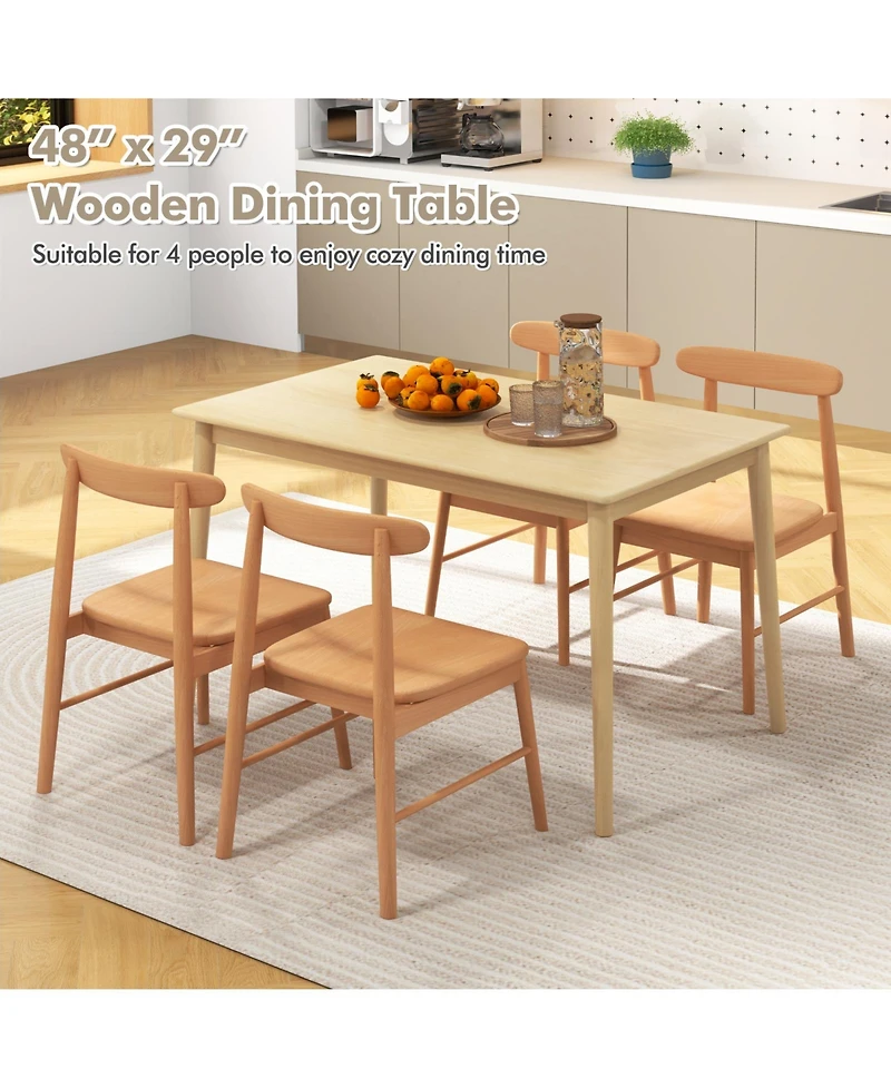 Wooden Dining Table for 4 Perfect for Kitchen or Dining Room