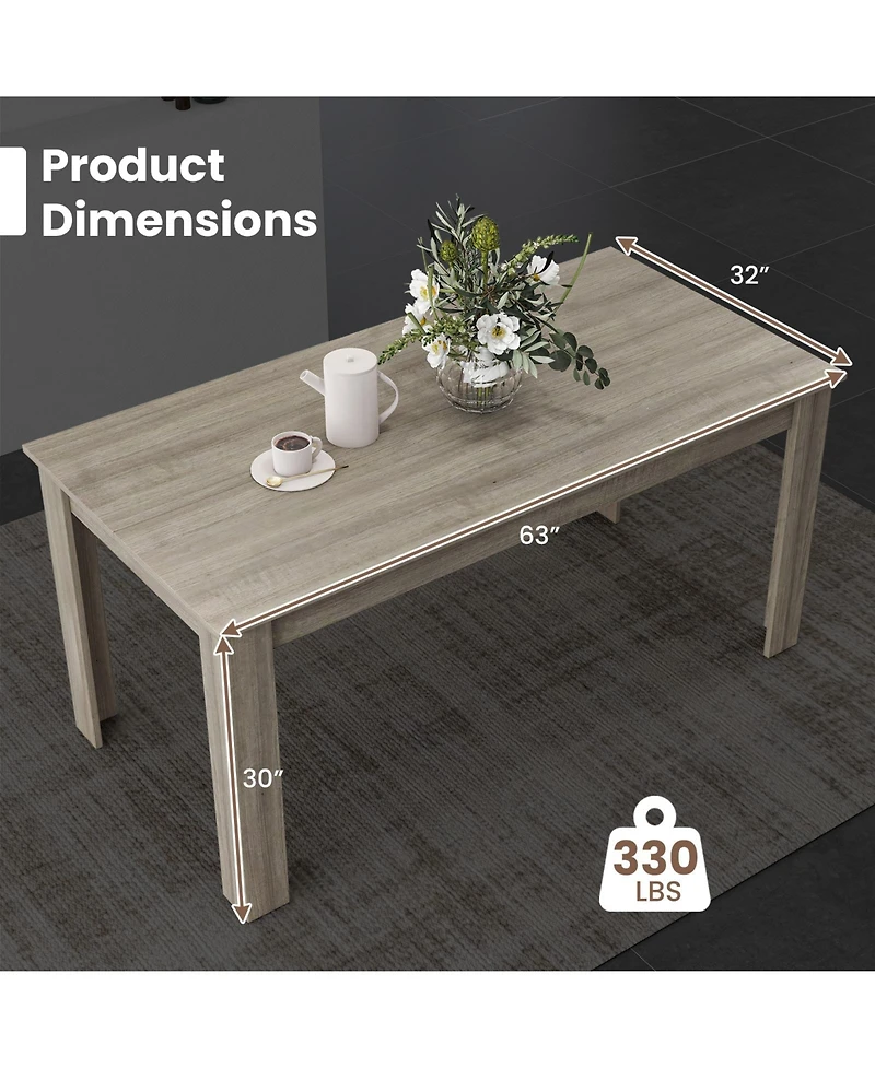 Rectangular Modern Dining Kitchen Table – Contemporary Dining Table for Kitchen or Dining Room