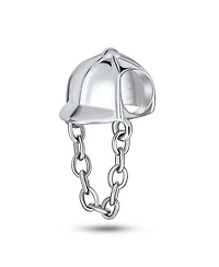 Bling Jewelry Set of 2 Western Horse and Jockey Equestrian Cap Hat Charm Bead Sterling Silver