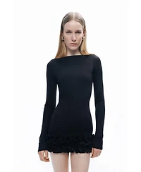 Nocturne Women's Frill Detailed Jersey Mini Dress
