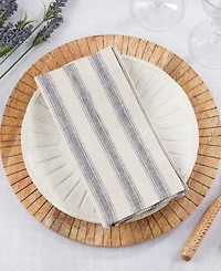 Saro Lifestyle Classic Striped Pure Linen Napkins, 20" x 20"