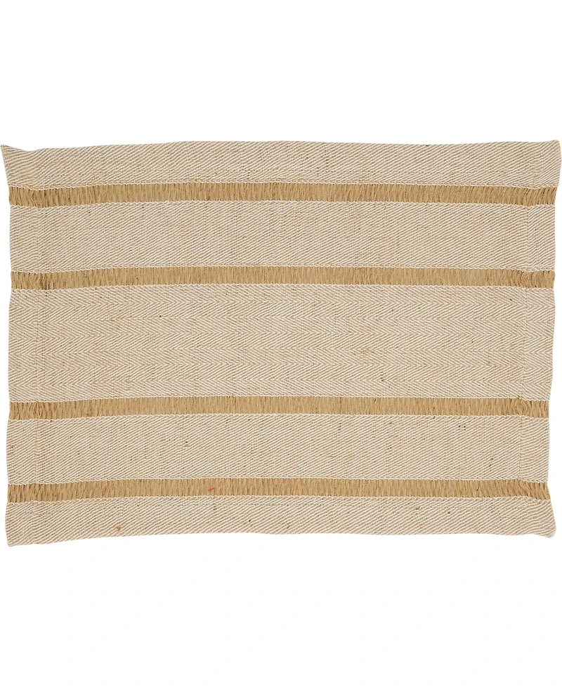Saro Lifestyle Classic Stripe Placemats and Napkins, Set of 8