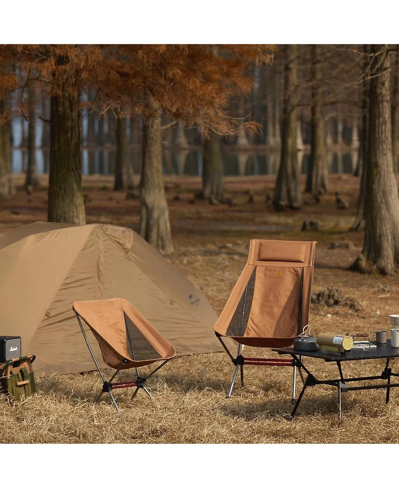 Naturehike Ultralight Camping Chair, Portable Backpacking Chair with Storage Bag & Anti-Sinking Feet, Compact Collapsible Camp Chair