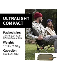 Naturehike Ultralight Camping Chair, Portable Backpacking Chair with Storage Bag & Anti-Sinking Feet, Compact Collapsible Camp