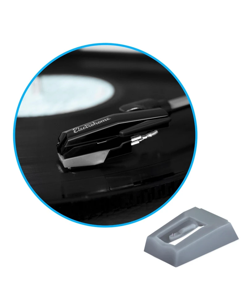 Electrohome Premium Replacement Needle - Conical-Shaped Sapphire Tipped Stylus for Turntables/Record Players