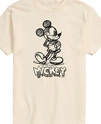 Airwaves Men's Disney Mickey Sketch Graphic Short Sleeve T-Shirt