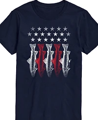 Airwaves Men's American Flag Fish Short Sleeve T-Shirt