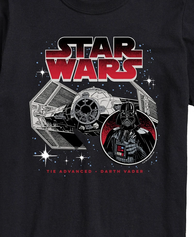 Airwaves Men's Star Wars Darth Vadar Ship Short Sleeve T-Shirt