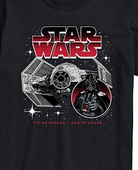 Airwaves Men's Star Wars Darth Vadar Ship Short Sleeve T-Shirt