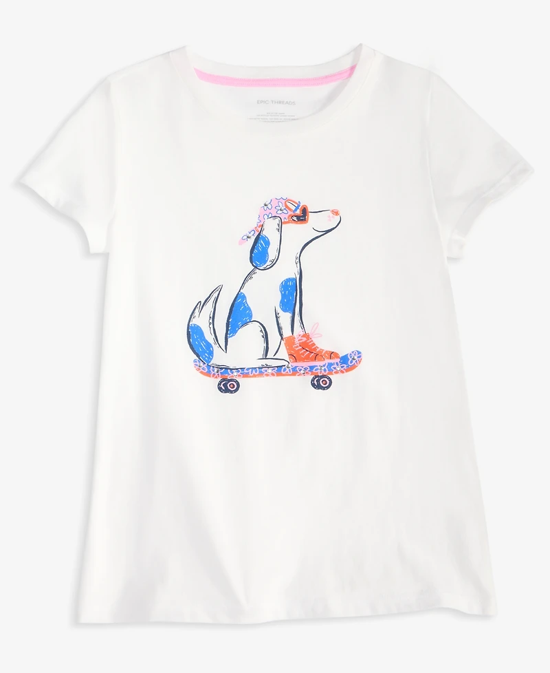 Epic Threads Little & Big Girls Dog Graphic T-Shirt, Exclusively at Macy's