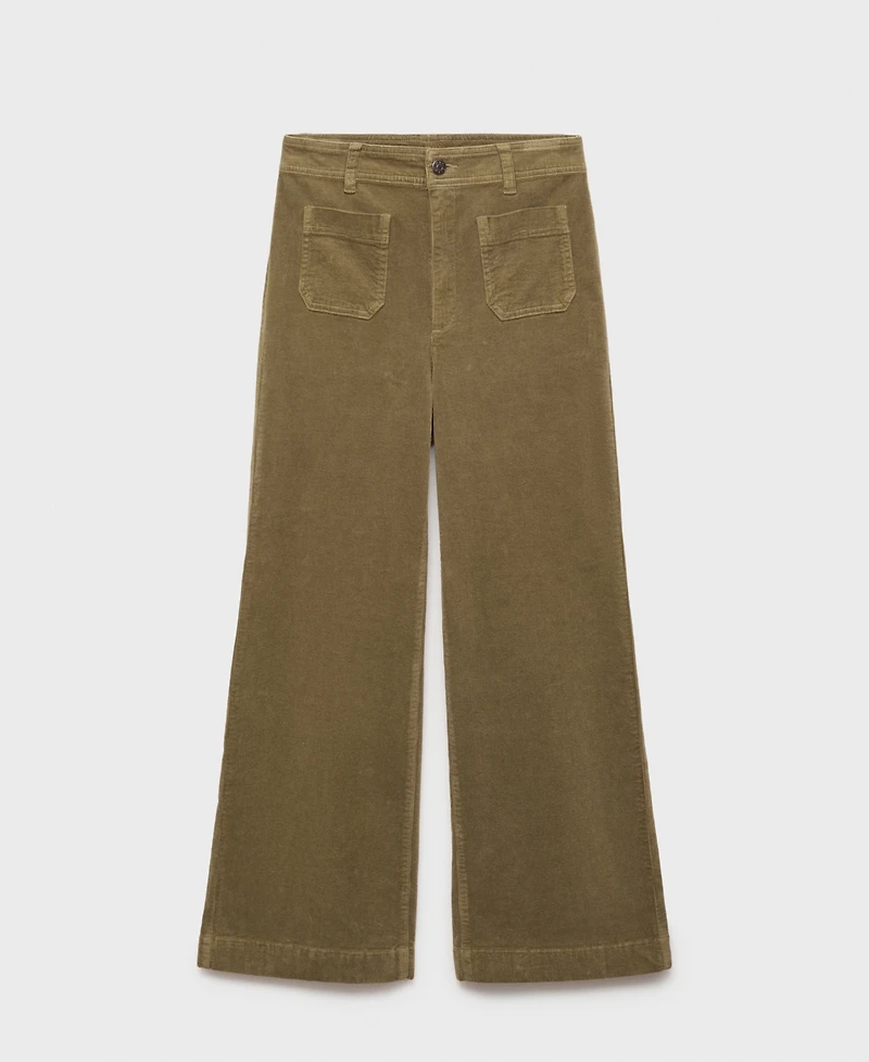 Mango Women's Catherin Culotte Corduroy Pants