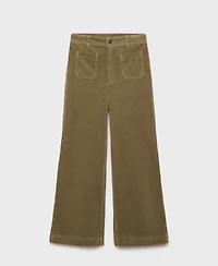 Mango Women's Catherin Culotte Corduroy Pants