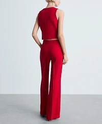 Mango Women's Wide Leg Suit Pants