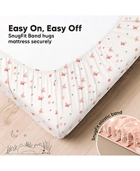 KeaBabies 2pk Aereo Fitted Crib Sheets for Boys, Girls, 52x28 Standard Baby Mattress Sheets, Bamboo Viscose Cotton