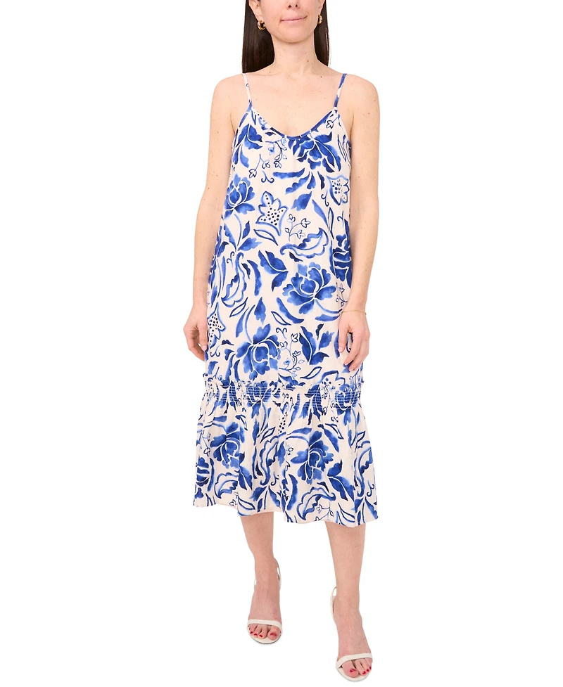 Sam & Jess Petite Printed V-Neck Sleeveless Dress
