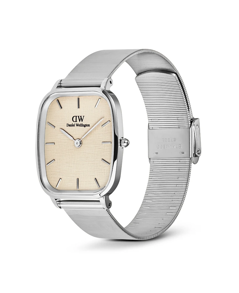 Daniel Wellington Men's Analog Silver-Tone Stainless Steel Watch, 32mm