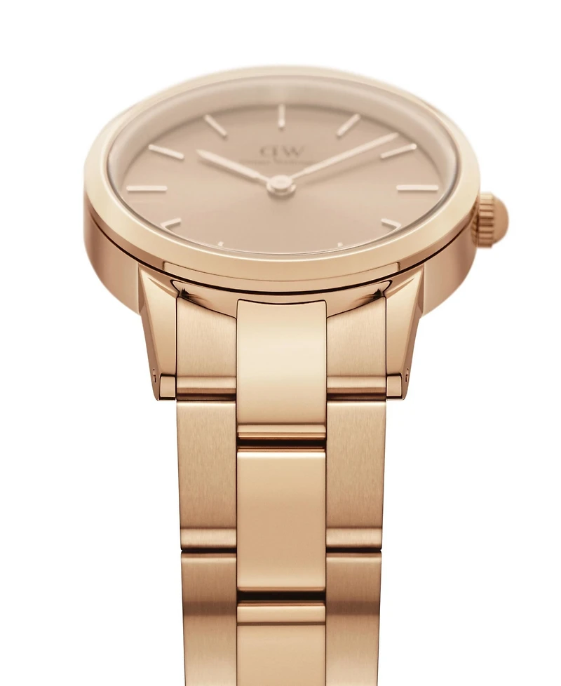 Daniel Wellington Unisex Analog Rose Gold-Tone Stainless Steel Watch, 28mm