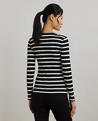 Lauren Ralph Long-Sleeve Stretch T-Shirt