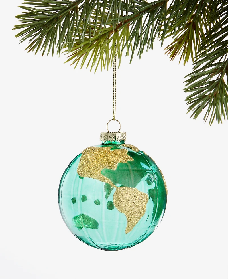 Holiday Lane Around the World Glass Globe Ball Ornament, Macy's Exclusive