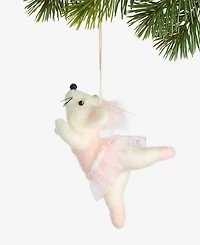 Holiday Lane Ballet Wool Dancing Mouse Ornament, Macy's Exclusive