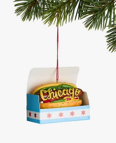 Holiday Lane Regional Chicago Hot Dog Ornament, Macy's Exclusive