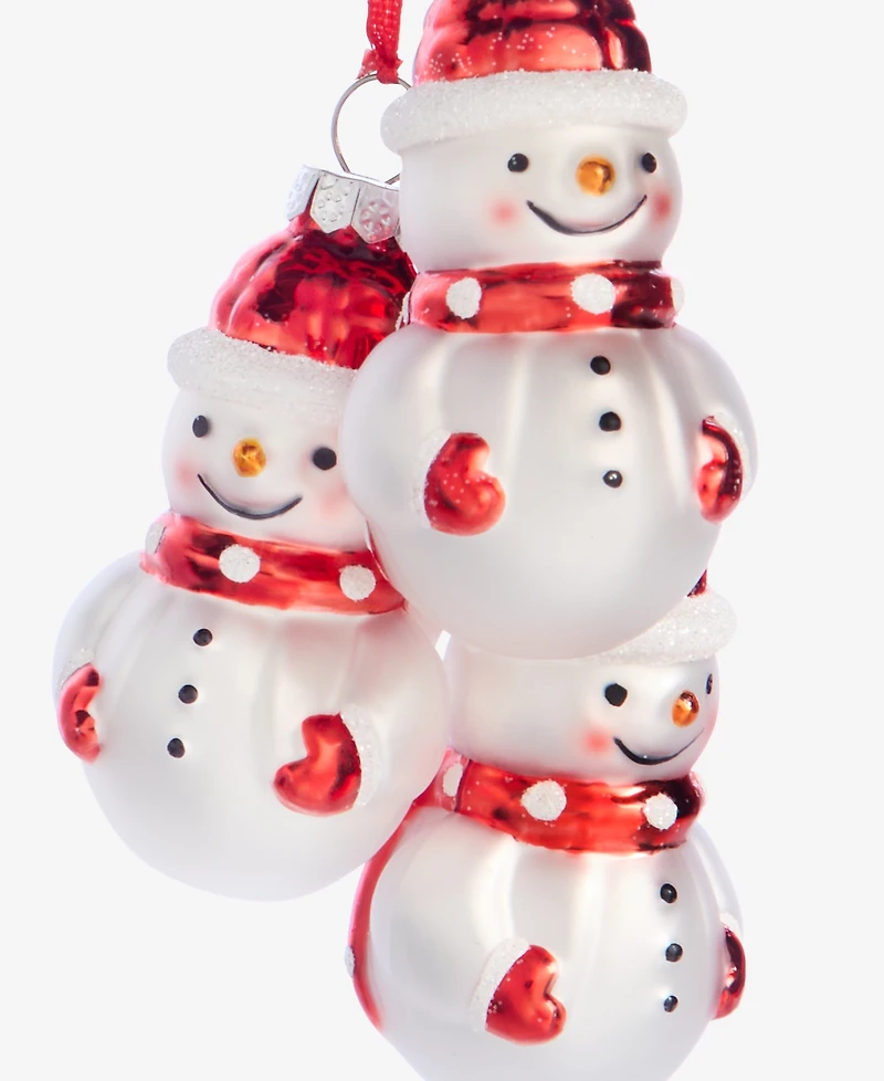 Holiday Lane Christmas Cheer Snowmen Pendant Ornament, Macy's Exclusive