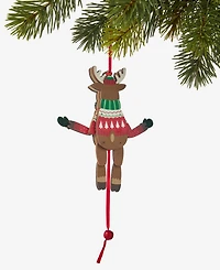Holiday Lane Christmas Cheer Wood Deer Ornament, Macy's Exclusive