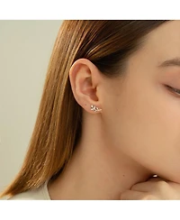 Sterling Silver Olivia Leaf Stud Earrings