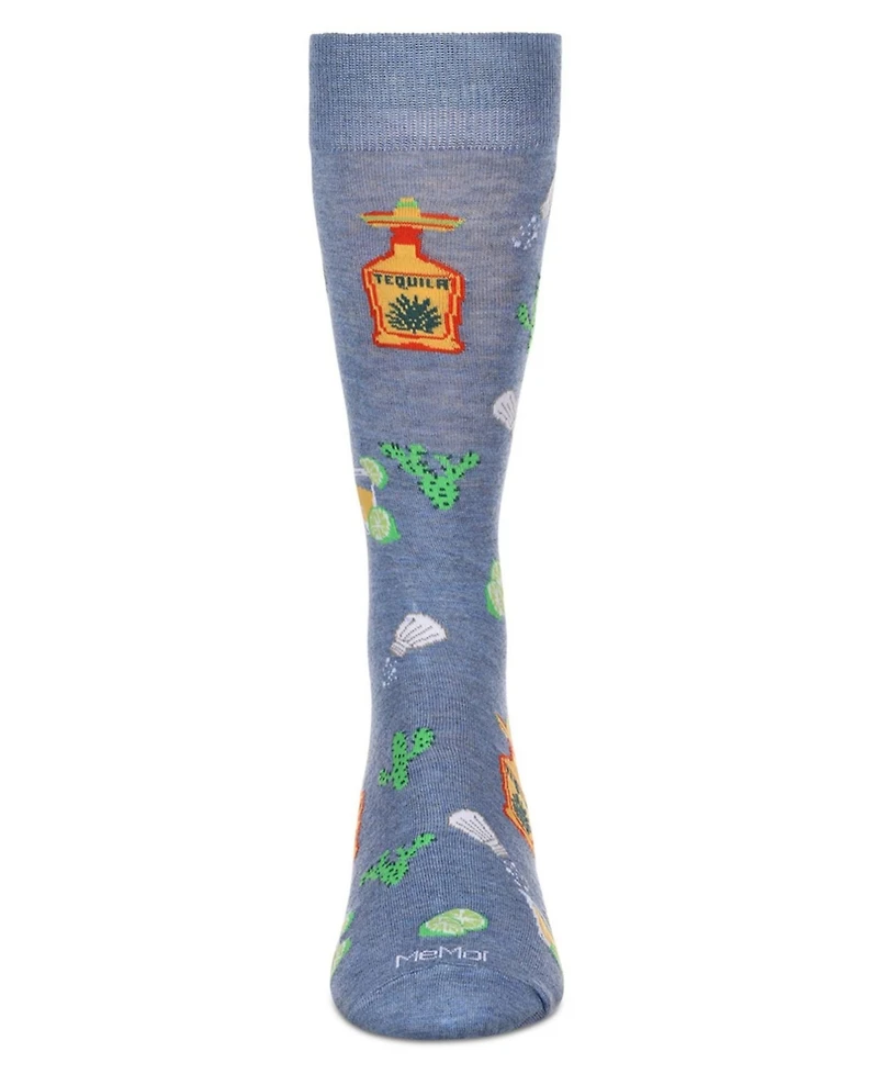 MeMoi Men's Tequila Lime Crew Socks