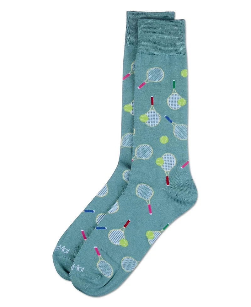 MeMoi Men's Tennis Rayon Crew Socks