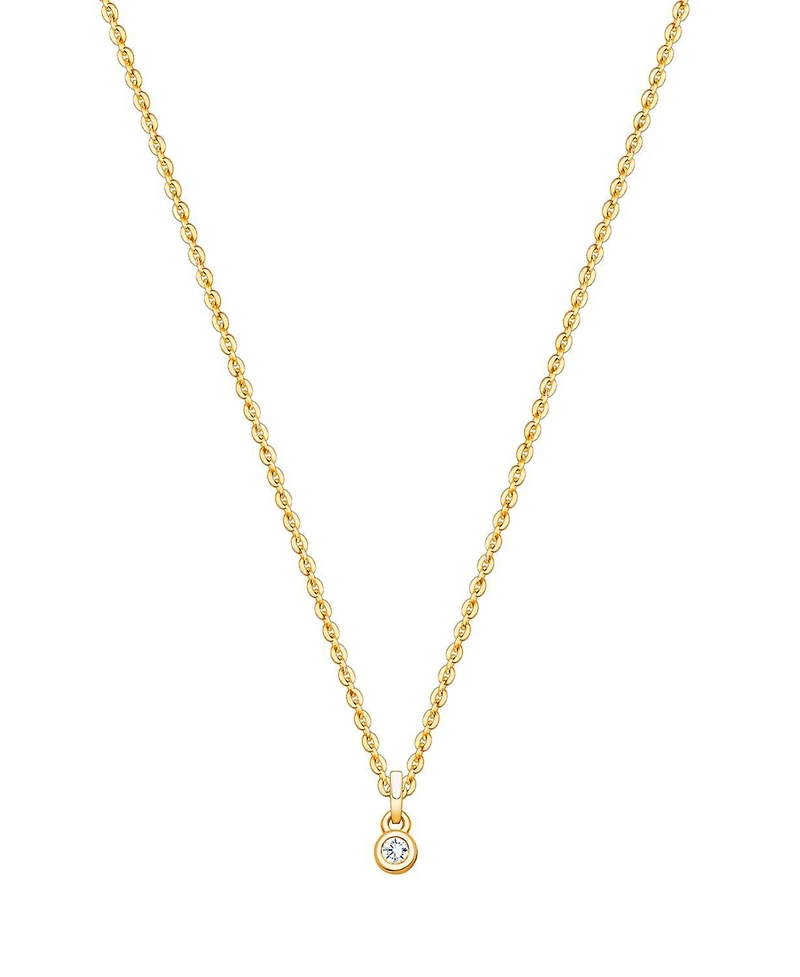 Tiny Blessings Girls Children's 14K Gold My 1st Diamond 12-14" Necklace