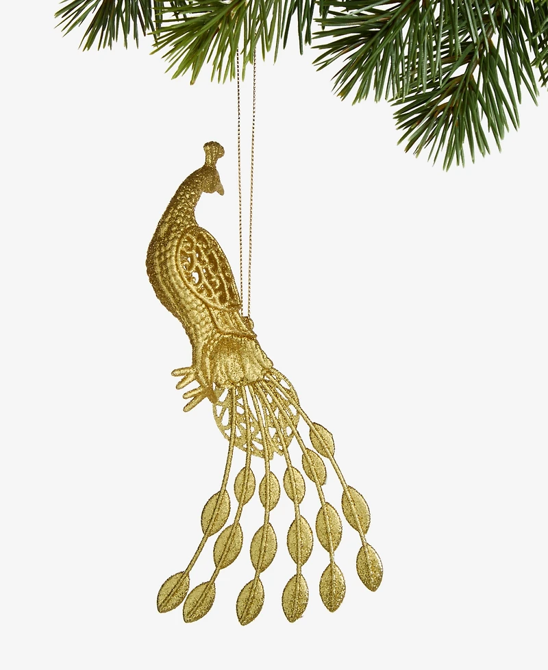 Holiday Lane Christmas Glitters Peacock Ornament, Macy's Exclusive