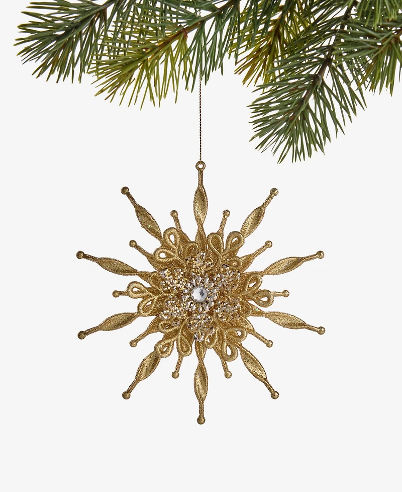 Holiday Lane Christmas Glitters Snowflake Ornament, Macy's Exclusive