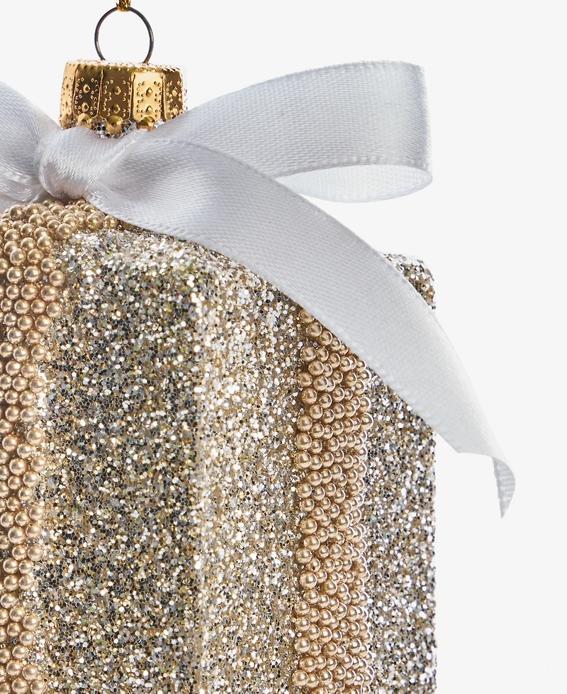Holiday Lane Christmas Glitters Glass Gift Ornament, Macy's Exclusive