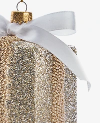 Holiday Lane Christmas Glitters Glass Gift Ornament, Macy's Exclusive