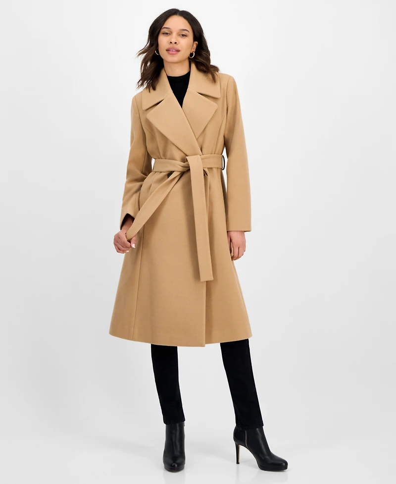 CeCe Women's Single-Breasted Belted Coat