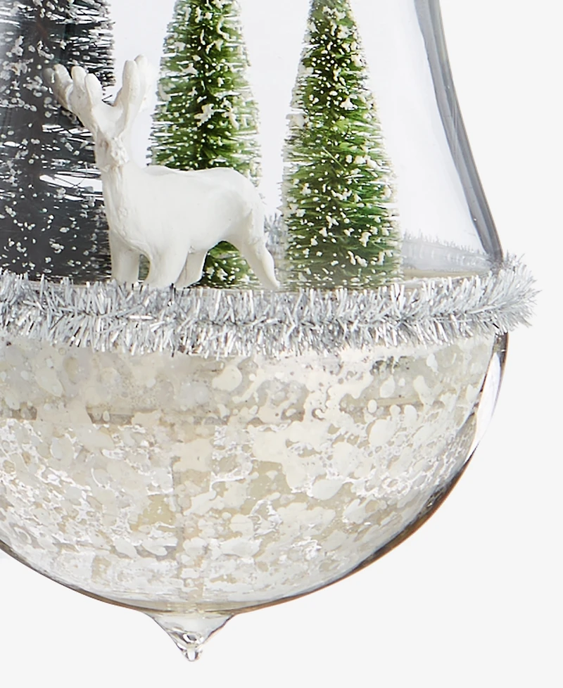 Holiday Lane Enchanted Emerald Deer in Greenery Dome Ornament, Macy's Exclusive