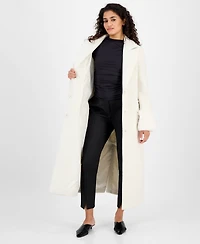 CeCe Women's Notched-Collar Single-Breasted Maxi Coat