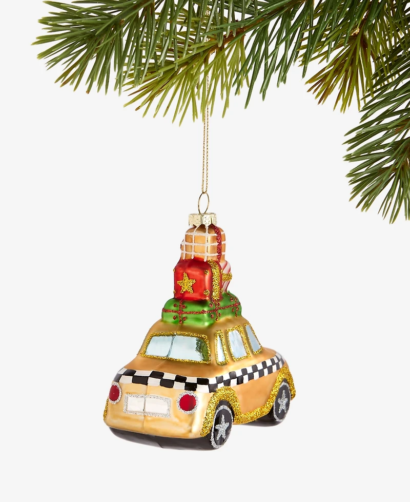 Holiday Lane New York City Glass Gift-Top Taxi Ornament, Macy's Exclusive