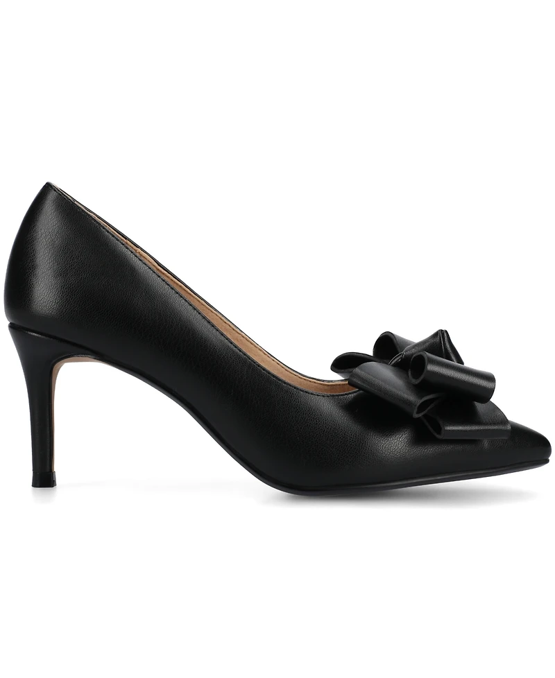 Journee Collection Women's Crystol Pointed Toe Evening Pumps